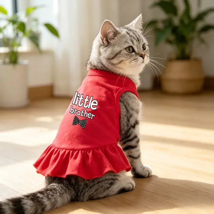 Robe pour chien avec imprimé Little Brother