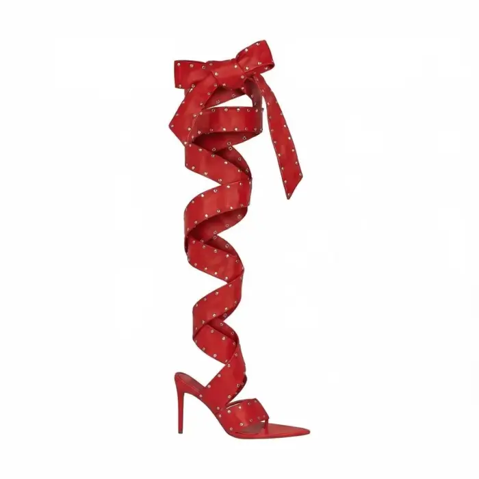 Sandales à talons hauts à boucle et à bout ouvert pour femmes, style européen et américain, tendance