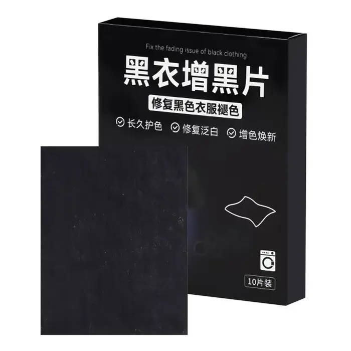 Tablettes de teinture noire pour tissus, 10 pièces, couleur longue durée pour polyester synthétique,
