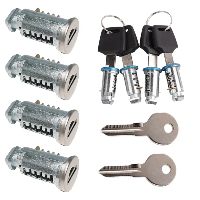 Serrures et clés de galerie de toit, pièces de noyau de serrure, Kits de cylindres de serrure pour s
