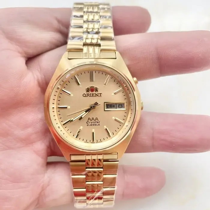 Montre mécanique unisexe Orient 36mm acier inoxydable mouvement japonais diamant sport casual