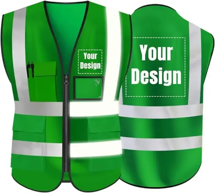 Gilet de sécurité haute visibilité tablier sans manches pour nettoyage professionnel et sécurité en chantier occassions spéciales