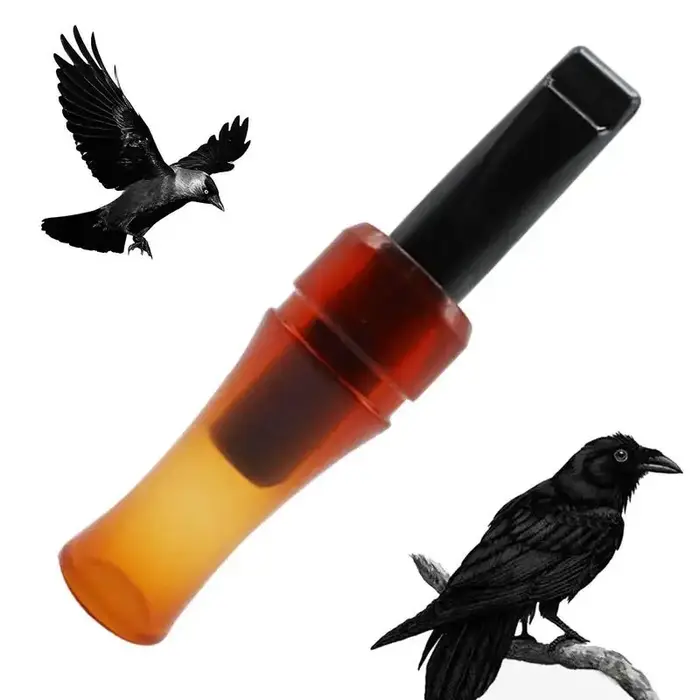Appeau à corbeau authentique pour chasse : sifflet réaliste brun pour attirer et leurrer les corbeaux