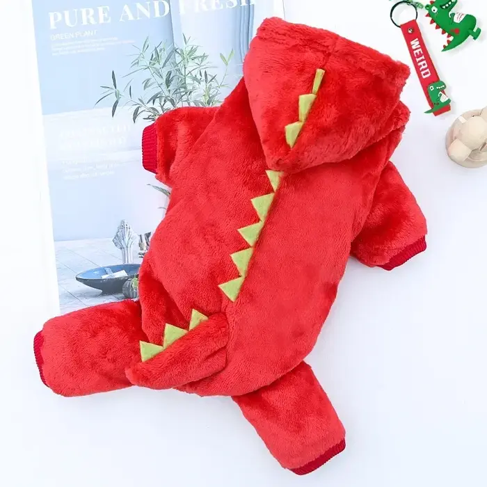 Vêtements pour chiens dinosaure, combinaisons polaires pour animaux de compagnie, manteau chaud d'hi