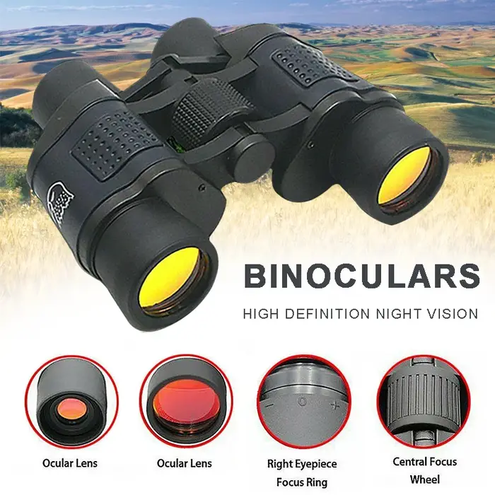 Jumelles zoom professionnelles 60x60 optique armée jour/nuit - Télescope haute performance pour observation