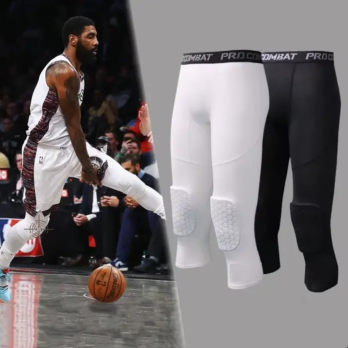 Pantalon court de sport pour hommes, Leggings de course rembourrés, jogging, Compression élastique, 