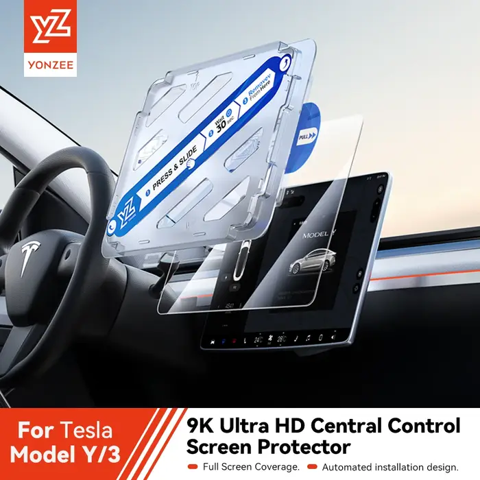 Protecteur d'écran en verre trempé YZ pour Console centrale Tesla modèle 3 Y, Film HD Anti-éblouisse