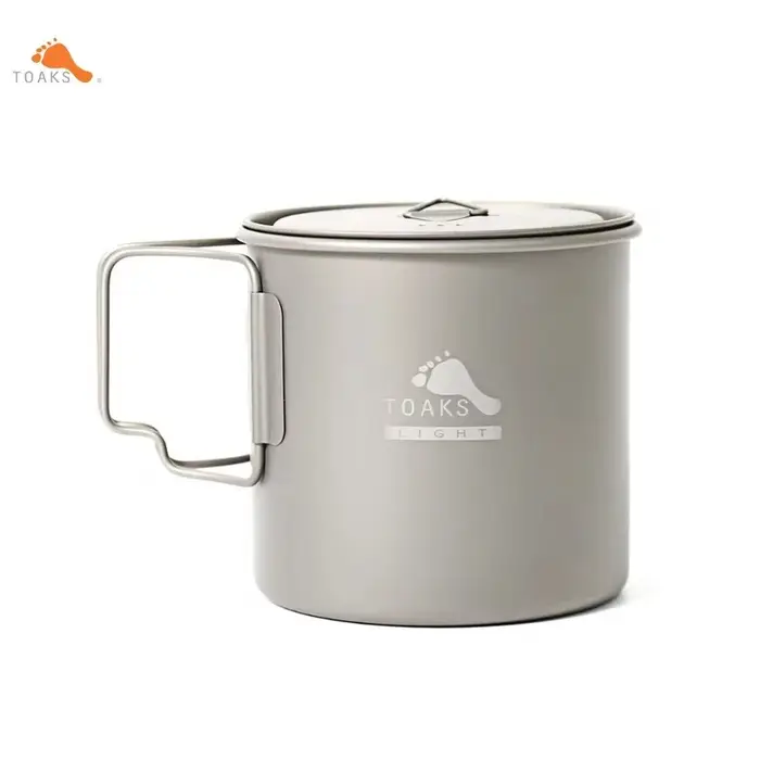 TOAKS 650ml Pot titane tasse ultraléger vaisselle extérieure Camping tasse équipement de Camping POT