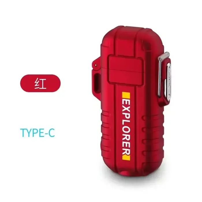 Briquet à Arc Plasma étanche multifonctionnel, briquet d'extérieur Portable et Rechargeable, éclaira