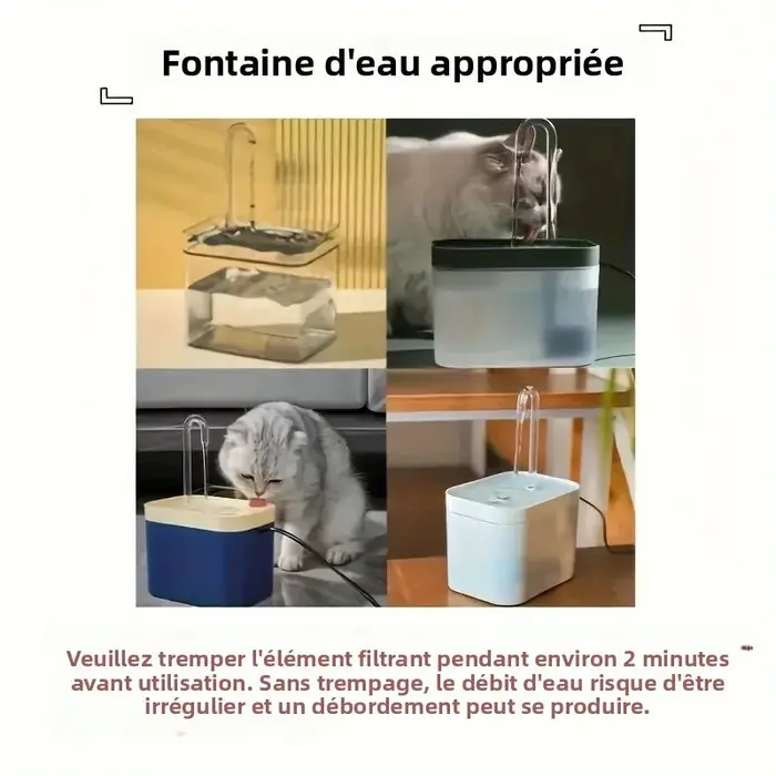 Ensemble de cartouches filtrantes pour fontaine d'eau