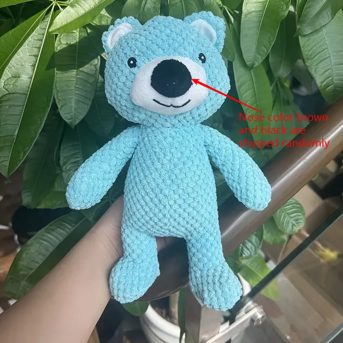 Ours bleu mignon doux et Durable, jouet en peluche pour chiens, à mâcher interactif, compagnon grinç