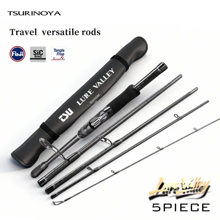 Canne à pêche de voyage TSURINOYA LURE VALLEY, 5 sections, Expedition, 1.98m, 2.08m, 2.28m, 2.44m, 2