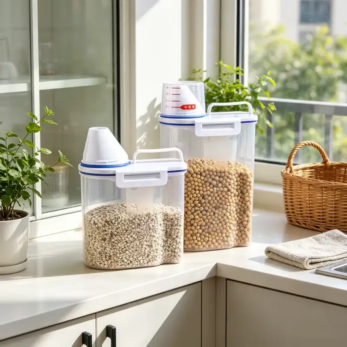 Bac de stockage hermétique en plastique pour aliments pour animaux grande capacité chiens chats occassions spéciales
