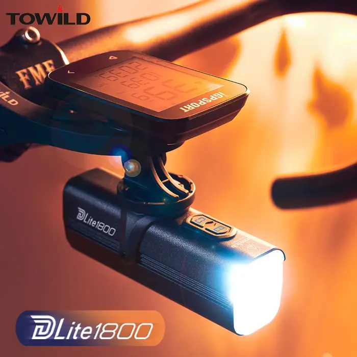 TOWILD DLite 1800LM lumières de vélo mise au point/interrupteur de faisceau d'inondation lumière de 