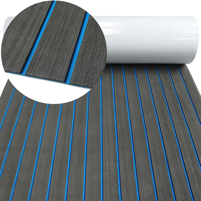 2400*450mm Eva mousse Faux teck bateau pont tapis feuille teck Yacht Marine sol imperméable ponton m
