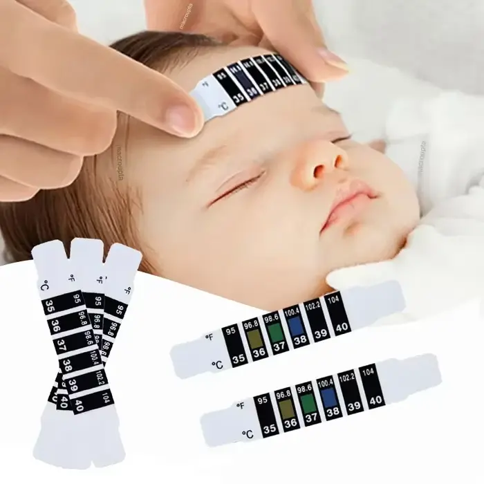 10/20 pièces front tête bande thermomètre eau lait thermomètre fièvre corps bébé enfant enfant Test 