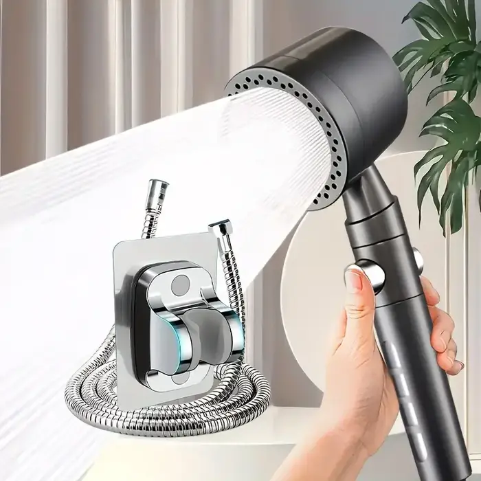 Pommeau douche haute pression 5 modes économie eau - Tête de douche avec arrêt instantané