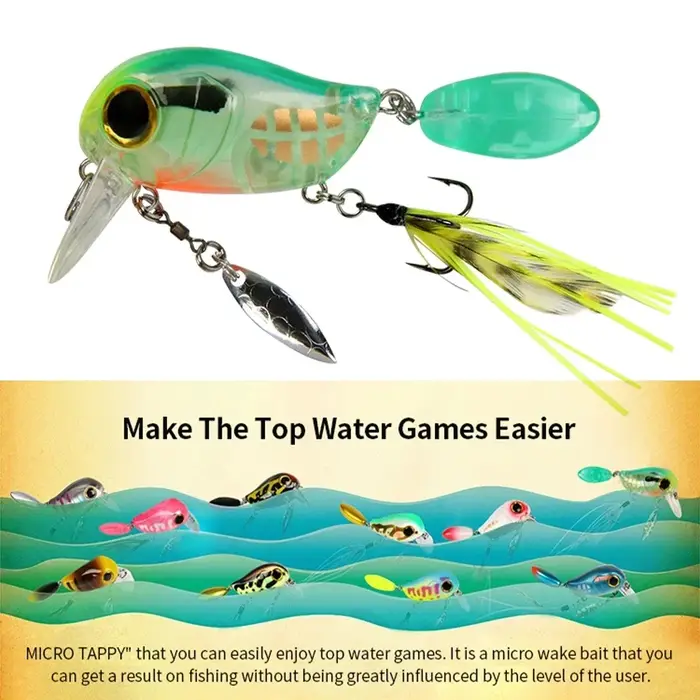 Micro appât artificiel dur pour la pêche, leurre pour attraper des poissons tels que les prédateurs,