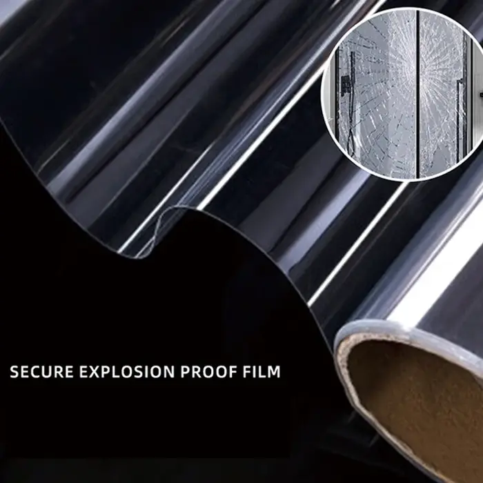 Film de Sécurité et de Protection Transparent pour Fenêtres, Film Anti-Éclatement pour Vitres, Film 