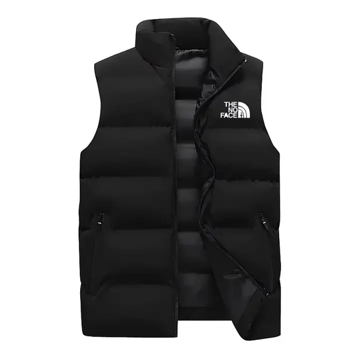 Veste sans manches pour hommes, imperméable, fermeture éclair, col montant, gilet décontracté, Parka