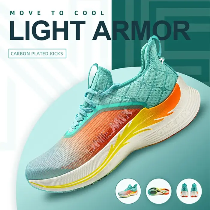ONEMIX Original chaussures de course en Fiber de carbone Marathon professionnel Ultra-léger rebond a