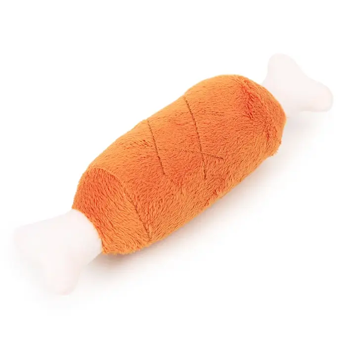 Jouets en peluche pour chiens et chats, en forme de pattes de poulet, avec son couineur, pour mâcher
