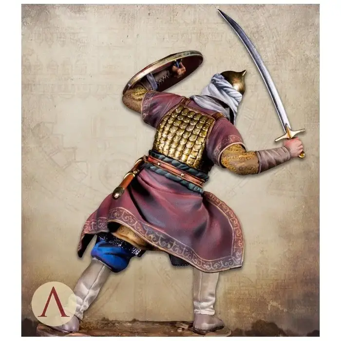 Kit non peint 1/24 75mm, guerrier sarasane, figurine de soldat en résine, kit de garage miniature