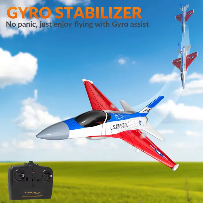 Avion de html F16 Falcon 2.4G 2CH RC avec Lumières Cool