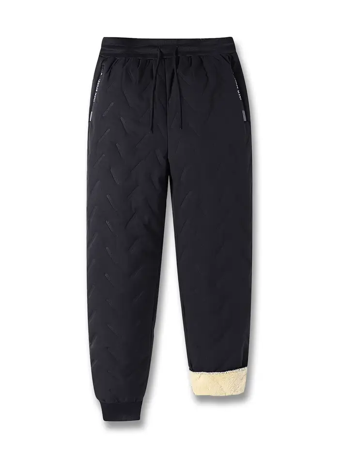 Vêtements de survêtement d'hiver hommes en peluche polaire épaisse pantalon de survêtement imperméab
