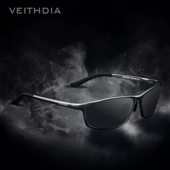 VEITHDIA lunettes de soleil en aluminium hommes polarisées UV400 lentille Sport en plein air conduit