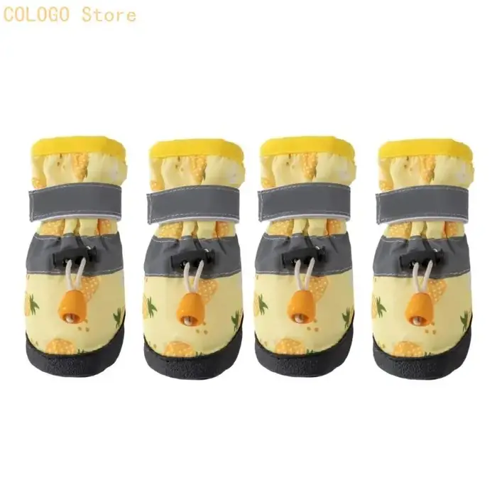 Ensemble chaussures pour chiens, 4 pièces, pour animaux compagnie, couvre-pattes avec ouverture supé