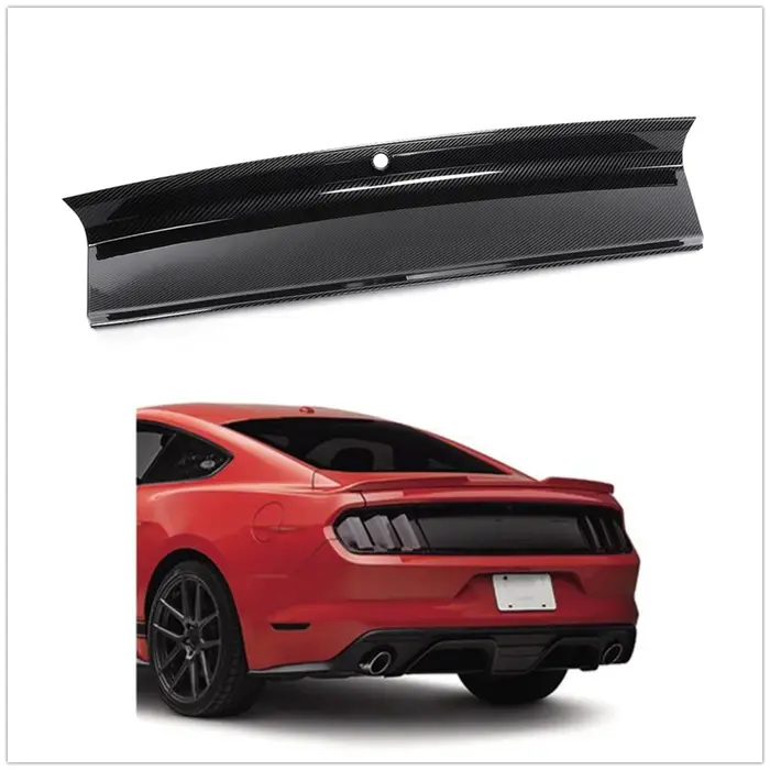 Garniture de panneau de pont de couvercle de coffre pour Ford Mustang 2015 2016 2018-2023 aspect Fib