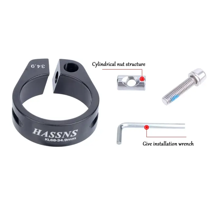 HASSNS Collier de fixation de tige de selle de vélo 31.8/34.9MM pour VTT à tige télescopique 27.2/28