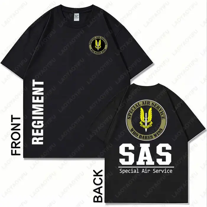 T-shirt SAS Sniper pour hommes style militaire décontracté à manches courtes pour occasions spéciales et tous les jours