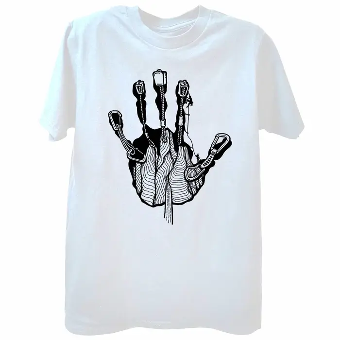 Équipement d'escalade t-shirt hommes été col rond coton escalade montagne T-Shirts homme grimpeur ca