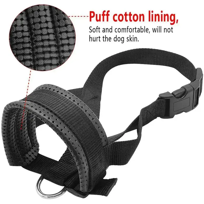 Muselière anti-aboiement pour chien, collier respirant, outil d'entraînement pour chien, ensemble de
