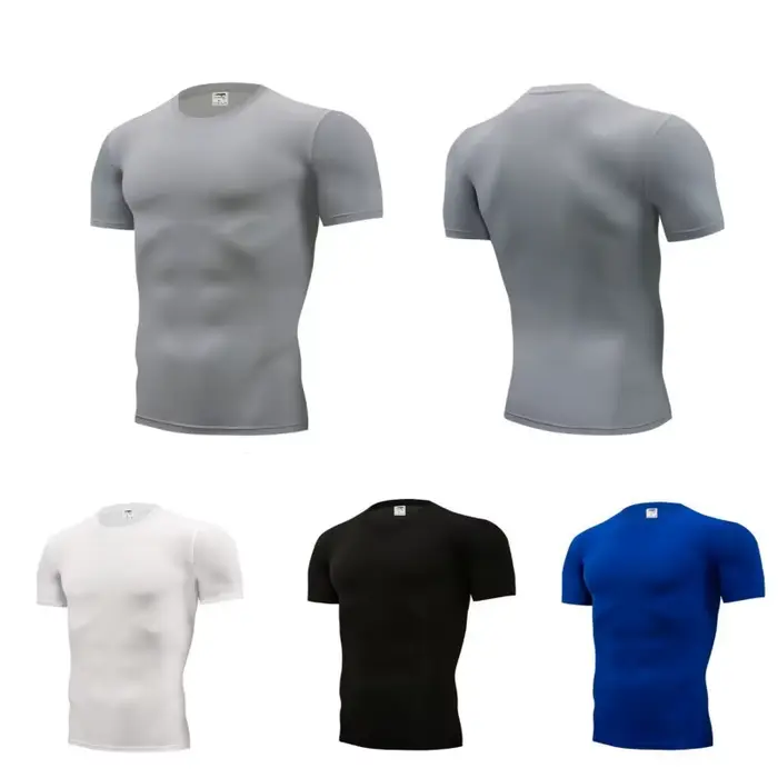 T-shirts de Compression pour hommes, maillot de football à séchage rapide, vêtements de Sport serrés