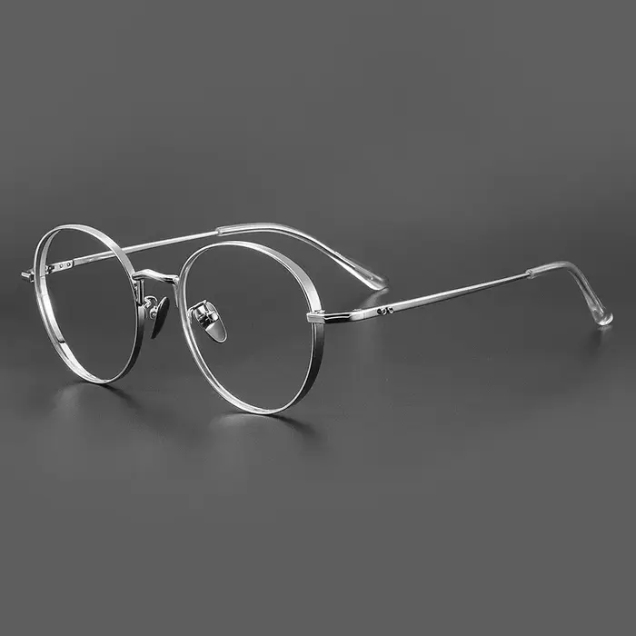 FIRADA mode lunettes rétro luxe pur titane lunettes rondes confortable Prescription lunettes cadre p