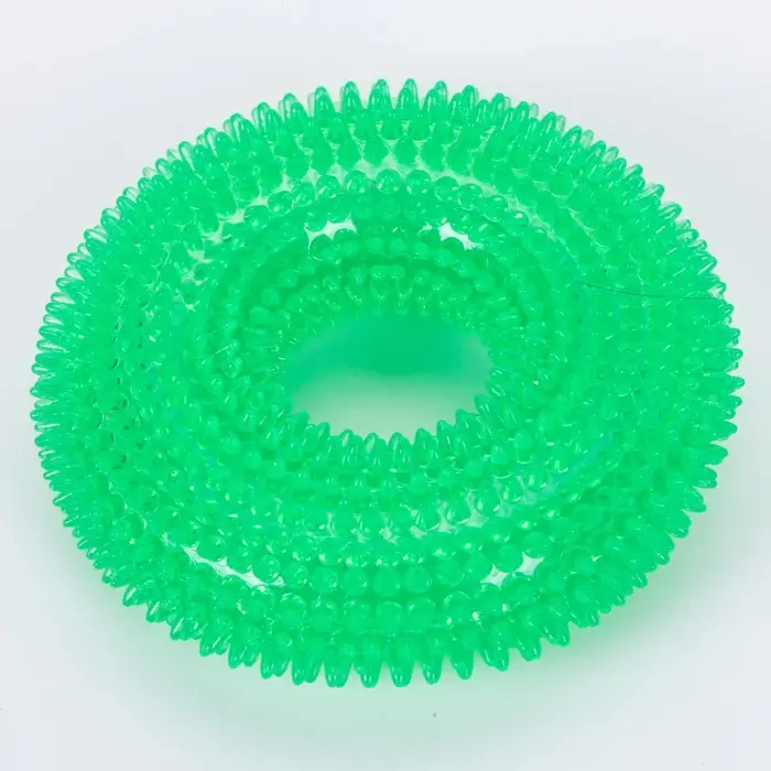 Jouet à mâcher interactif pour chien, résistant aux morsures, avec des épines barbelées, pour nettoy
