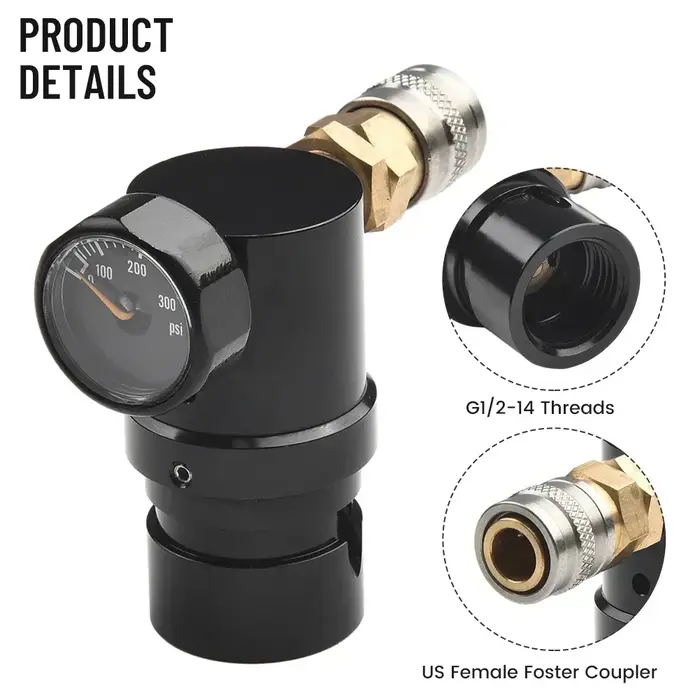 HPA Micro MR SEN2 HPA Air Sochi W/ US Dawn Coupler W/ Remote Coil Hose, Manomètre 300psi, Pression d