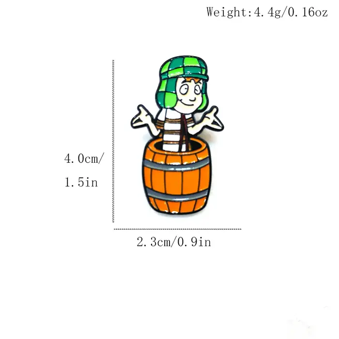 Broche de dessin animé mexicain, 1 pièce, mignon el chavo del ocho, épingles pour fille et garçon, B