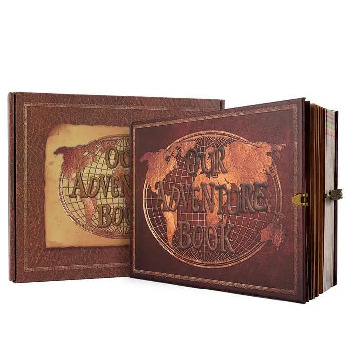 180 pages bricolage voyage Album Photo notre livre d'aventure en cuir rétro créatif anniversaire Alb