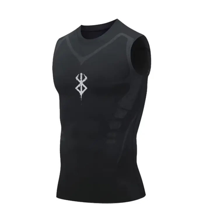 Chemise sans manches à Compression pour hommes, gilet de Sport, Fitness, basket-ball, Manga, débarde