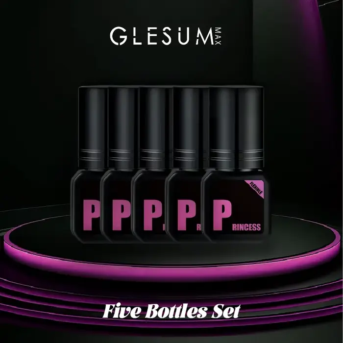 Glesum 5 bouteilles de colle princesse pour extensions de cils, faites-le vous-même, 5 ml, séchage r