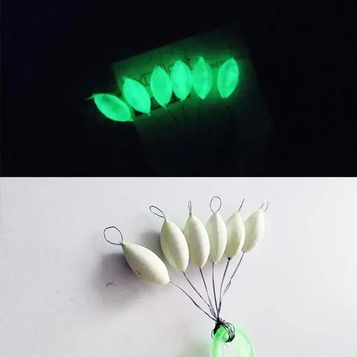 Flotteur de pêche lumineux sept étoiles (6 en 1, haricots ovales 11mm/13mm/15mm, bouée en mousse, ac