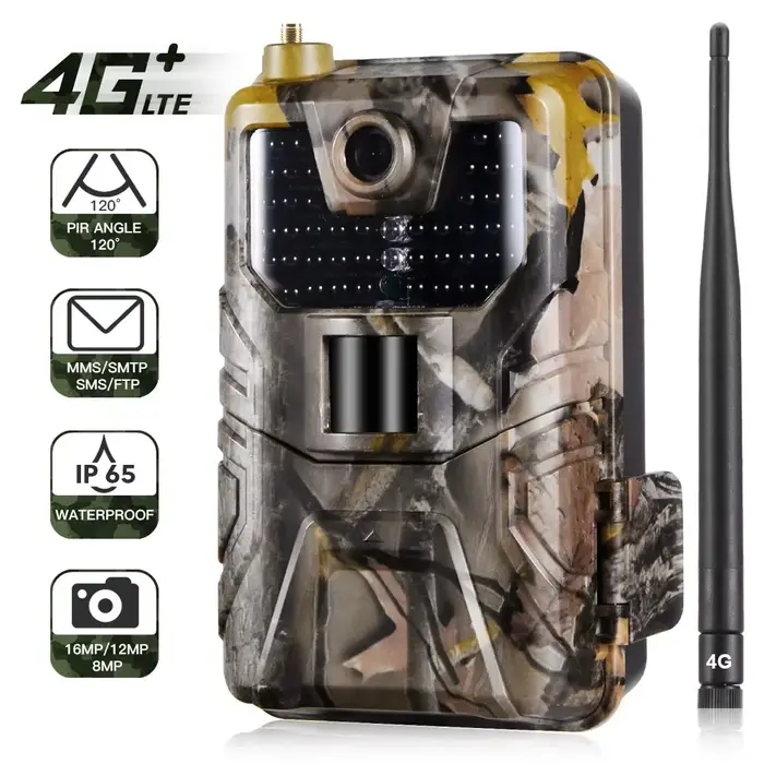 Caméra de chasse pour la faune 20MP HC900LTE 1080P Mobile Sans Fil 4G FTP MMS SMS SMTP Surveillance 