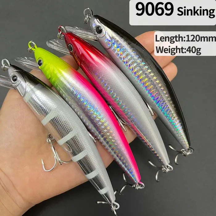 Leurres Minnow coulants lourds 40g 120mm