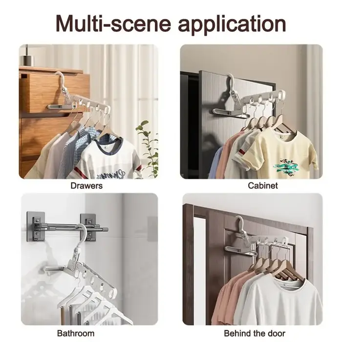 Nouveau Séchoir à Linge Pliable Cinq Trous