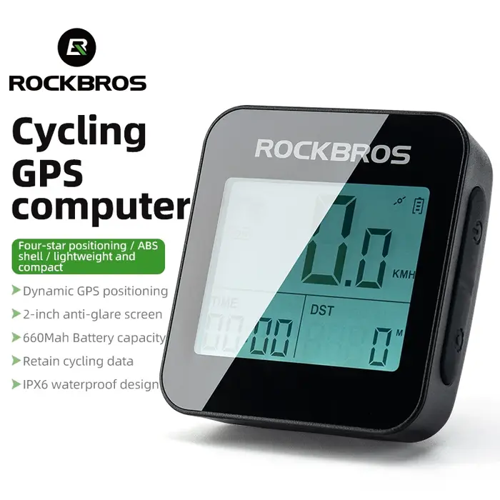 ROCKBROS Ordinateur de Vélo GPS Compteur De Vitesse Vélo Étanche Chronomètre Numérique Sans Fil Odom