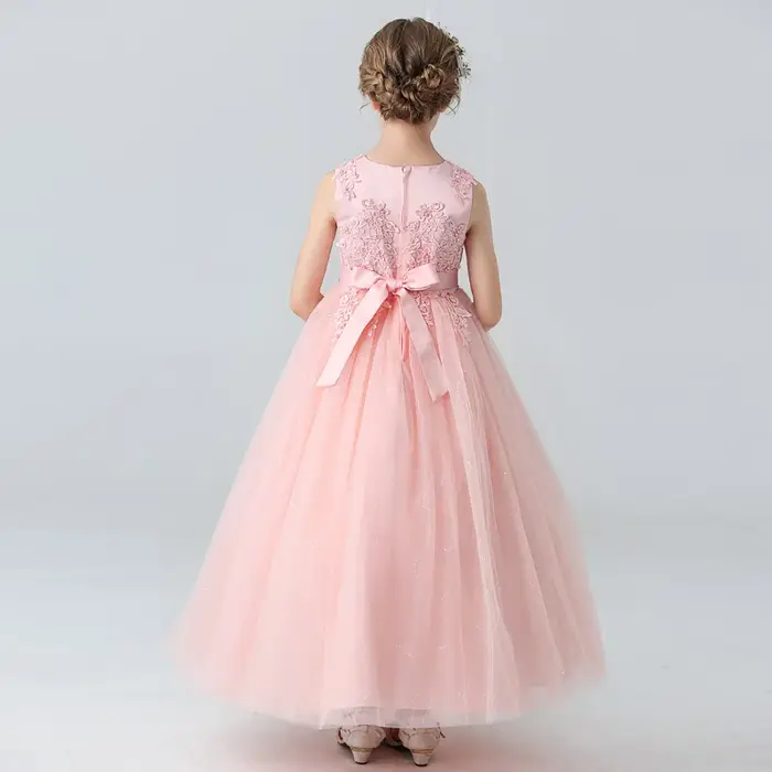 BX683 enfants robes pour filles robe en dentelle robe princesse vêtements enfants formelle soirée fl